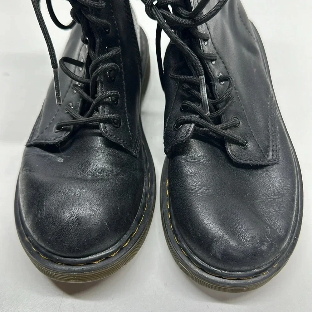 Doc Dr Martens Boots Docs Boot Combat Lace Up Leather 1460 Black Big Kids Size 2
